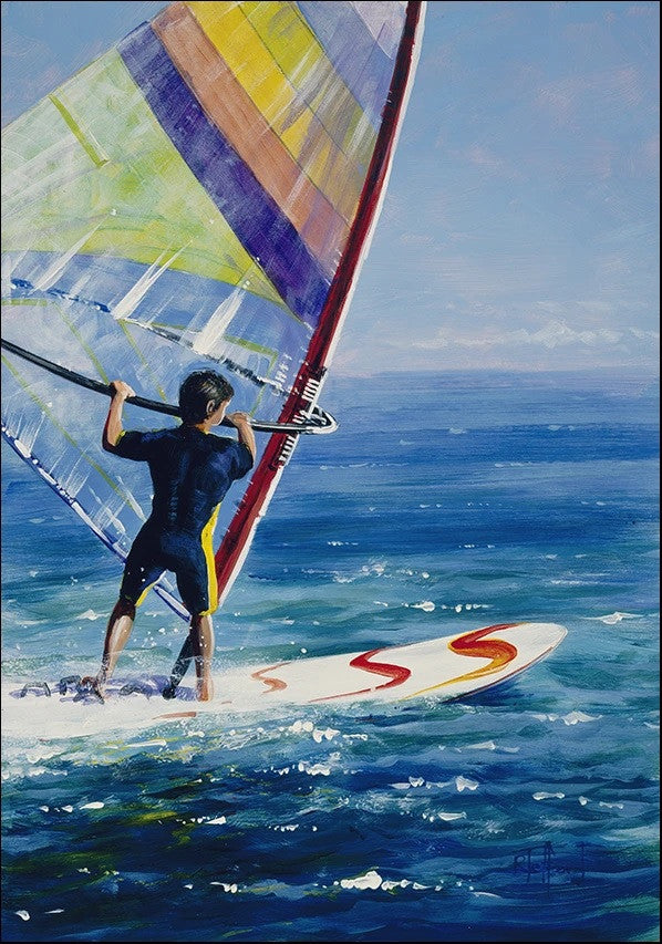 Ocean Wind Surfing Wall Art Print