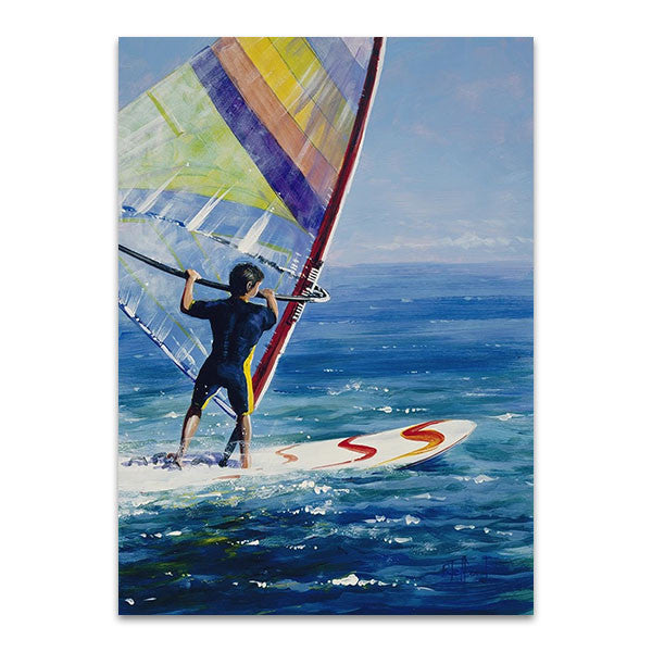 Ocean Wind Surfing Wall Art Print