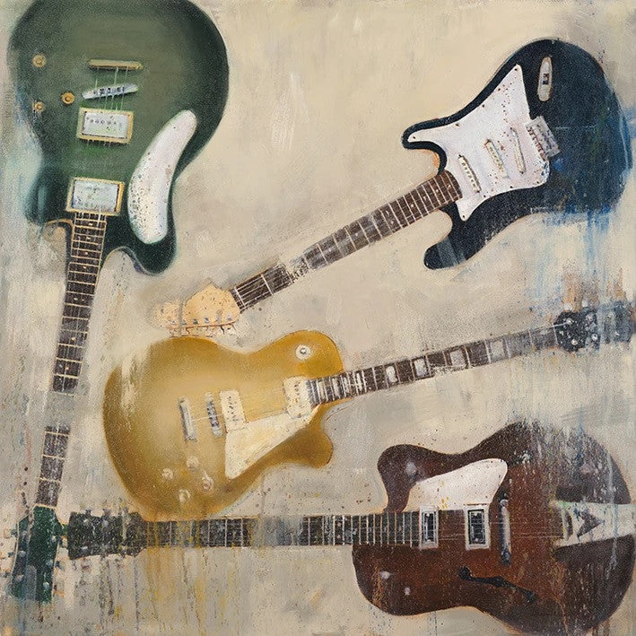 Old Electric Guitar Wall Art Print