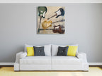 Old Electric Guitar Wall Art Print on the wall