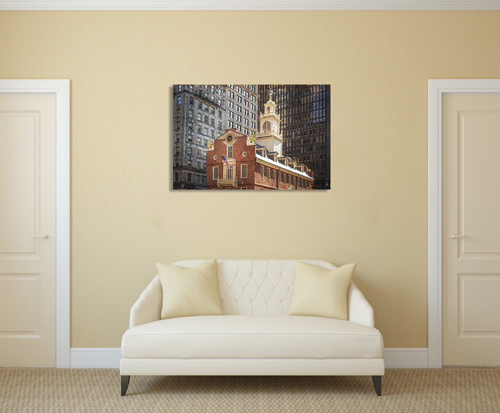 Old and New Architecture Boston Wall Art Print on the wall