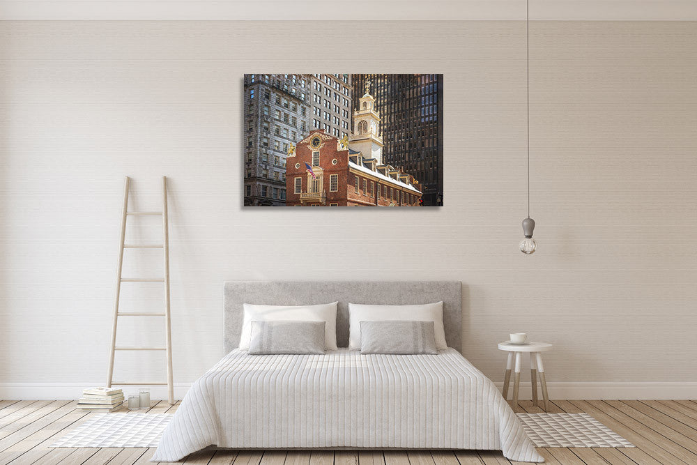 Old and New Architecture Boston Wall Art Print on the wall
