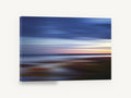 Dusk Streak Horizon, blurred blue horizon abstract seascape, landscape canvas wall art print ready to hang