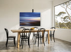 Dusk Streak Horizon landscape canvas print on the wall of a dining room