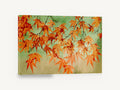 Autumn Maple Canopy, orange maple leaves autumn botanical, floral canvas wall art print ready to hang