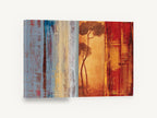 Pines Between Colour Bands, abstract stone pine trees panels, floral canvas wall art print ready to hang