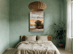 Weathered Plank Grove landscape canvas print on the wall of a bedroom