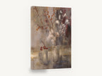 Silver Branches in Glass, neutral floral branches in glass vases, floral canvas wall art print ready to hang