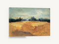 Amber Field Horizon, golden field abstract landscape painting, landscape canvas wall art print ready to hang