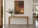 Dancer in Amber floral canvas print on the wall of a entry hall