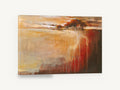 Ember Shore Drift, rust red abstract landscape painting, landscape canvas wall art print ready to hang