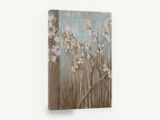 Blossom Rain Branches, cream blossom branches textured painting, floral canvas wall art print ready to hang