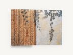 Vine Shadows on Rust, rusty door vine shadow photograph, floral canvas wall art print ready to hang
