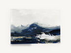Indigo Swell, indigo wave abstract seascape art, landscape canvas wall art print ready to hang