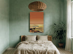 Rust Sky Plain landscape canvas print on the wall of a bedroom