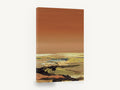 Rust Sky Plain, rust sky abstract landscape painting, landscape canvas wall art print ready to hang