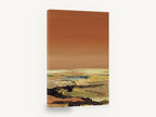 Rust Sky Plain, rust sky abstract landscape painting, landscape canvas wall art print ready to hang