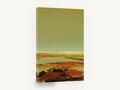 Ochre Tidal Flats, abstract landscape tidal flats, landscape canvas wall art print ready to hang