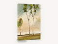 Three Slender Trees, tall slender trees abstract landscape, landscape canvas wall art print ready to hang