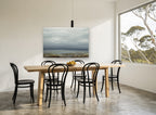 Quiet Before Rain landscape canvas print on the wall of a dining room