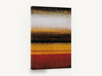 Ember Horizon Bands, warm striped abstract landscape, landscape canvas wall art print ready to hang