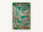 Silver Leaf Vines, floral canvas wall art print, front view