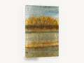 Dripping Gold Treeline, golden autumn trees abstract landscape, landscape canvas wall art print ready to hang