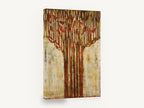 Rust Tree Canopy, abstract tree with birds rust cream, floral canvas wall art print ready to hang