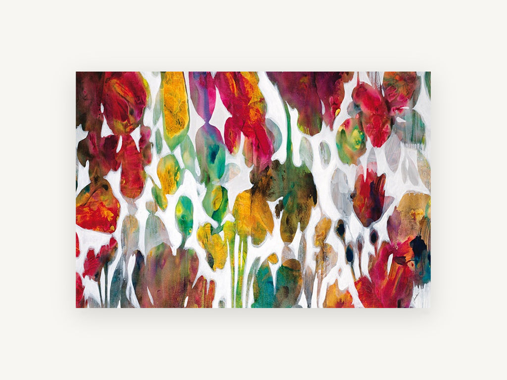 Petal Drift, floral canvas wall art print, front view