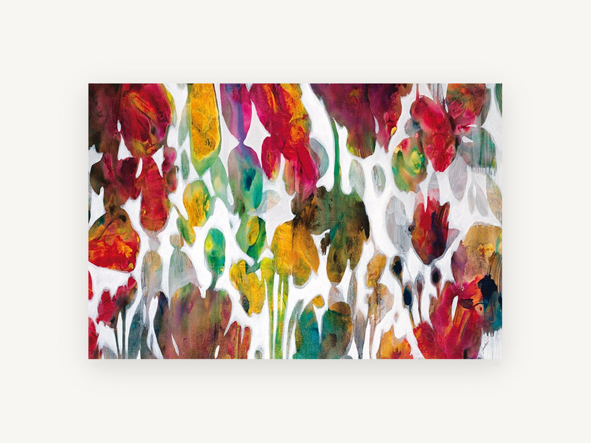Petal Drift, floral canvas wall art print, front view