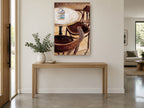 Café Table Trio kitchen canvas print on the wall of a entry hall