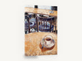 Café Table Morning, coffee cup café table painting, kitchen canvas wall art print ready to hang