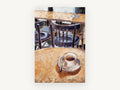 Café Table Morning, kitchen canvas wall art print, front view