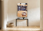 Café Table Morning kitchen canvas print on the wall of a hallway