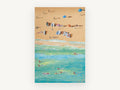 Sand and Swimmers Above, coastal canvas wall art print, front view