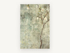 White Blossom Mist, floral canvas wall art print, front view