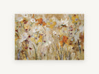 Golden Meadow Drift, floral canvas wall art print, front view