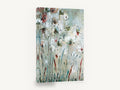 Meadow Mist Blooms, abstract wildflower meadow painting style, floral canvas wall art print ready to hang