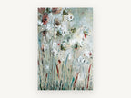 Meadow Mist Blooms, floral canvas wall art print, front view