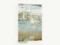 Drifting Sails Haze, abstract sailboats coastal seascape, coastal canvas wall art print ready to hang