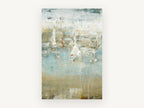 Drifting Sails Haze, coastal canvas wall art print, front view