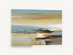 Dusk Shoreline Haze, abstract shoreline landscape in earth tones, landscape canvas wall art print ready to hang