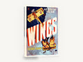 Wings Epic Of The Air, vintage wings aerial combat movie poster, stretched canvas wall art print ready to hang
