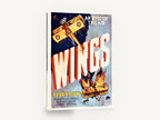 Wings Epic Of The Air, vintage wings aerial combat movie poster, stretched canvas wall art print ready to hang