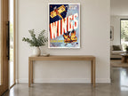 Wings Epic Of The Air vintage canvas print on the wall of a entry hall