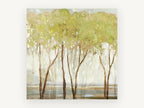 Misty Green Grove, floral canvas wall art print, front view