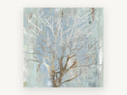 Silver Branch Haze, floral canvas wall art print, front view