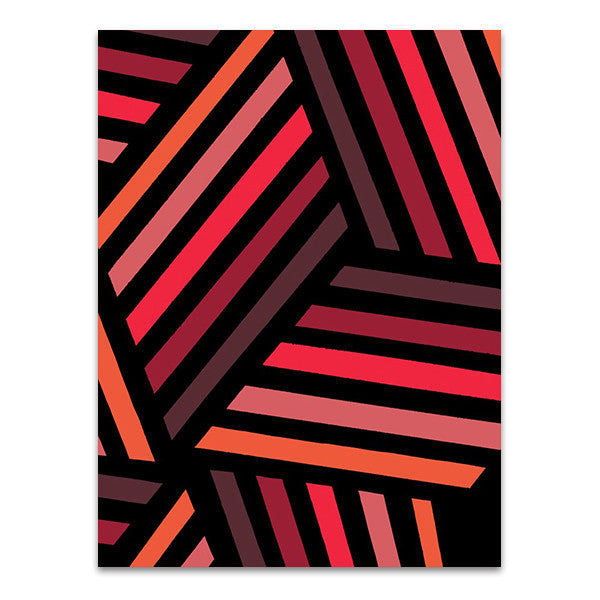 Red Monochrome Patterns IV Wall Art Print