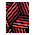 Red Monochrome Patterns IV Wall Art Print