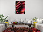 Red Monochrome Patterns IV Wall Art Print on the wall